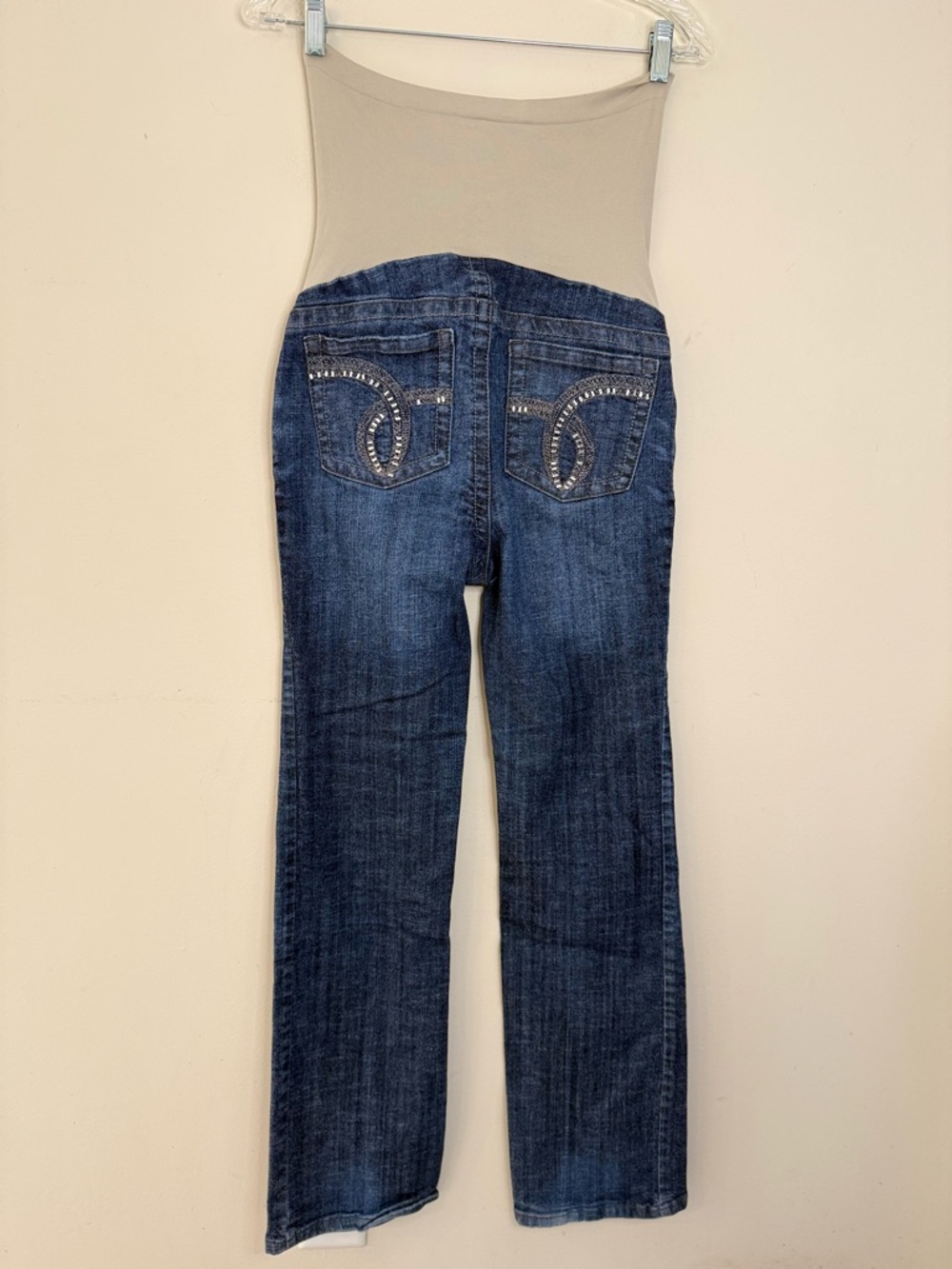 American Star maternity jeans embellished pockets SZ SM